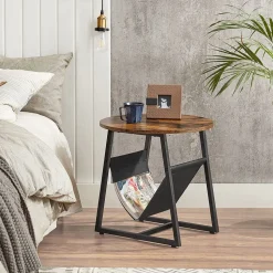 Hot SONGMICS Table ronde industriel Noir