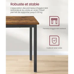 Best Sale SONGMICS Table suspendue noir