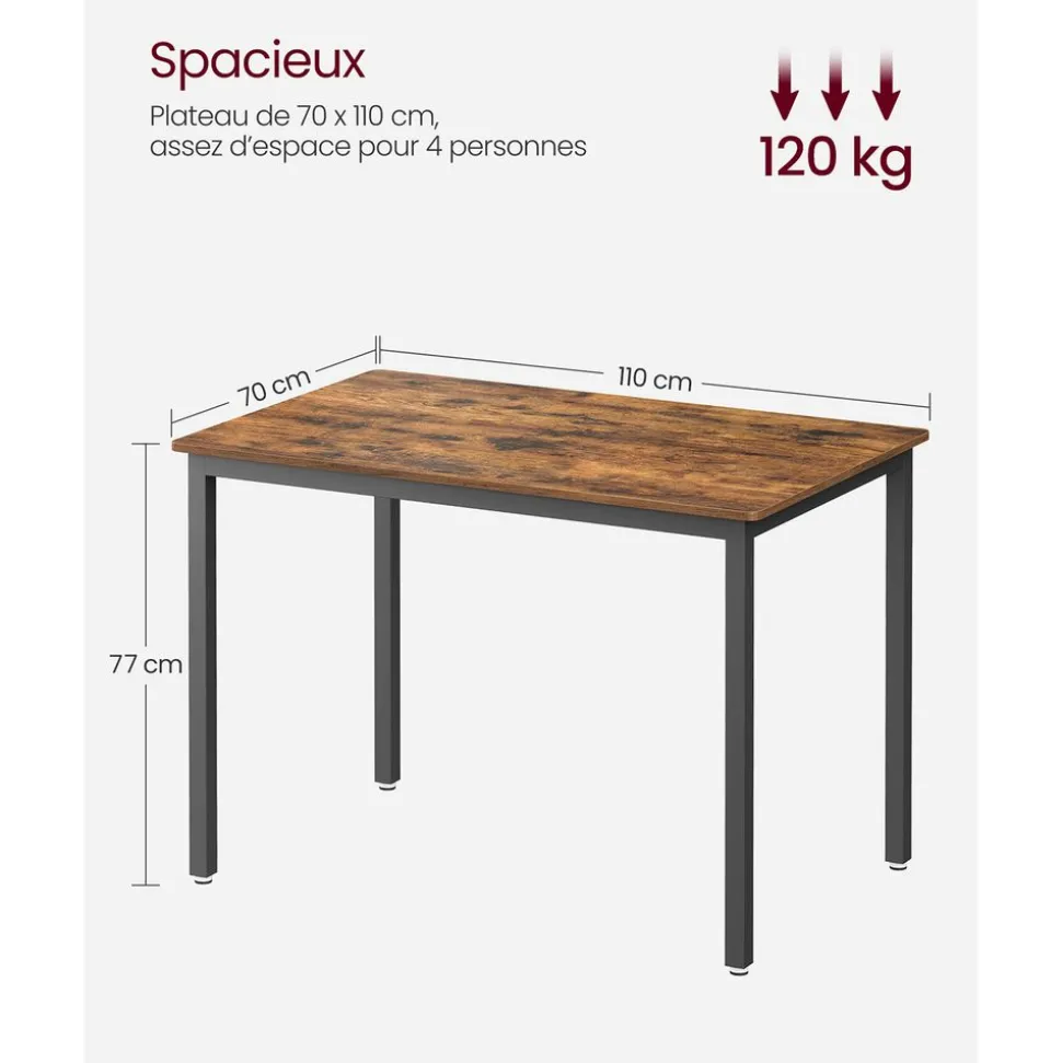 Best Sale SONGMICS Table suspendue noir