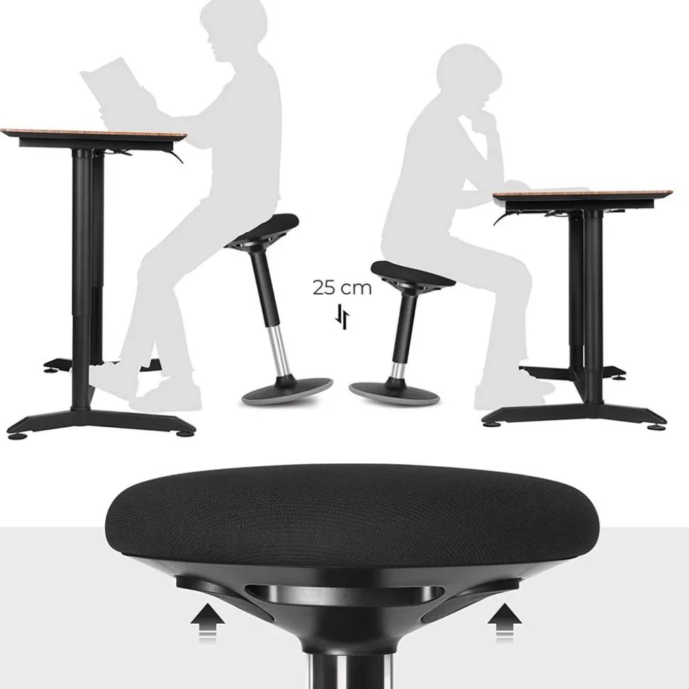 Best SONGMICS Table verre noir gris