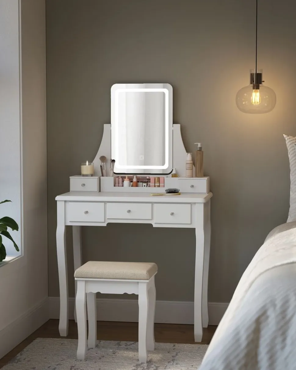 Fashion SONGMICS Tablette d'appoint Noir