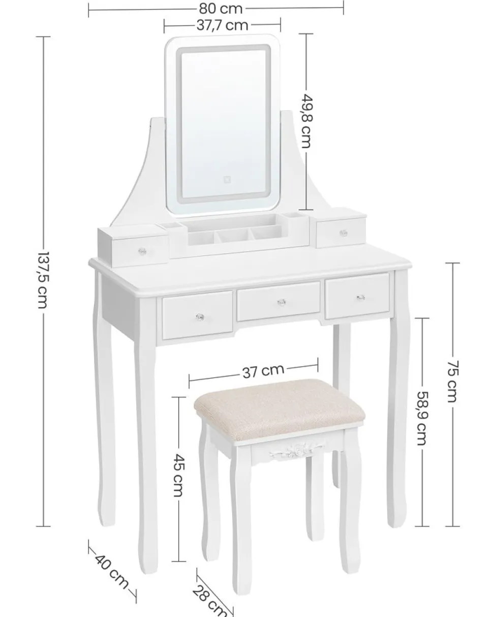 Fashion SONGMICS Tablette d'appoint Noir