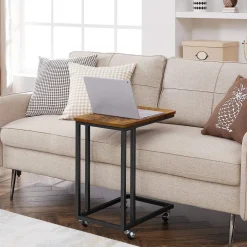 Fashion SONGMICS Tablette maille industriel Marron Rustique