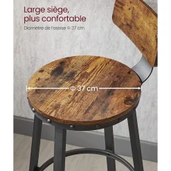 Cheap SONGMICS Tabouret Bar Industriel