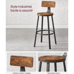 Cheap SONGMICS Tabouret Bar Industriel