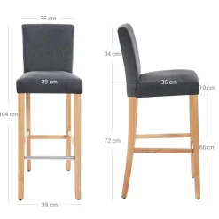 Store SONGMICS Tabouret de bar vintage