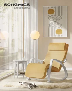 Outlet SONGMICS Tabouret de coiffeuse classique Blanc