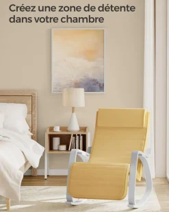 Outlet SONGMICS Tabouret de coiffeuse classique Blanc