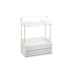 New SONGMICS Tabouret de coiffeuse courbé Blanc