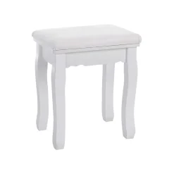 Cheap SONGMICS Tabouret de coiffeuse hévéa Blanc