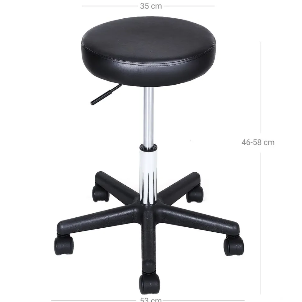 Clearance SONGMICS Tabouret de travail 5 roulettes