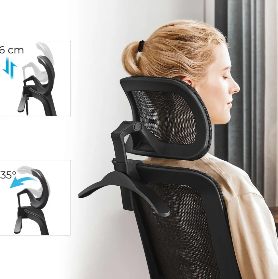 Discount SONGMICS Tabouret dynamique XL noir