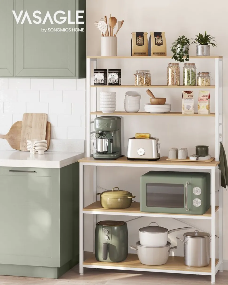 Outlet SONGMICS Étagère à 6 niveaux gris ardoise