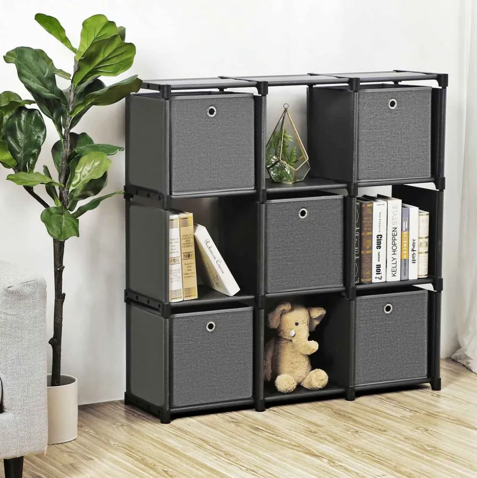 Hot SONGMICS Étagère 5 boîtes noir Blanc