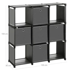 Hot SONGMICS Étagère 5 boîtes noir Blanc