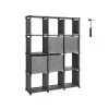 Store SONGMICS Étagère 12 casiers gris noir