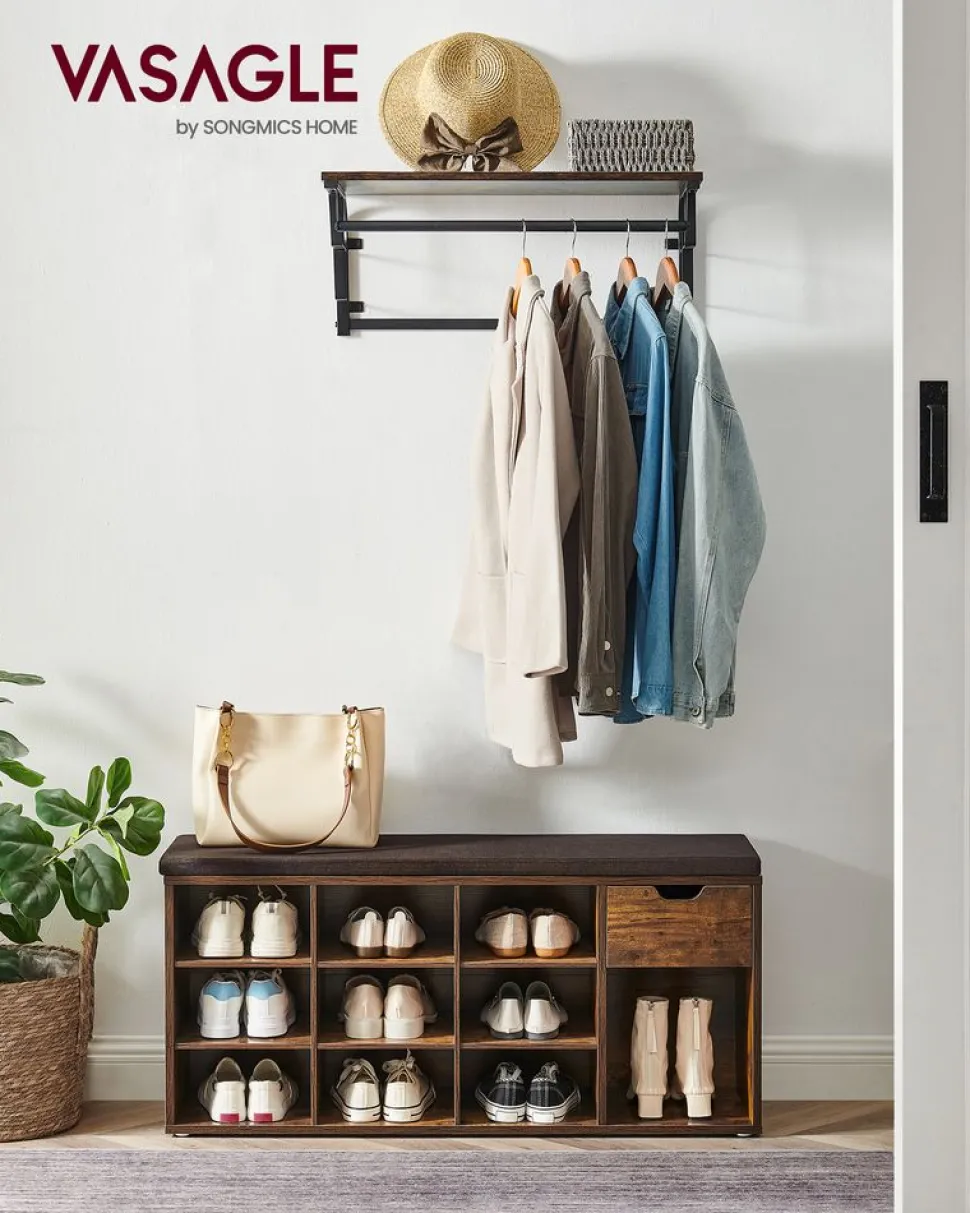 Clearance SONGMICS Étagère à chaussures à 3 niveaux noir d'encre