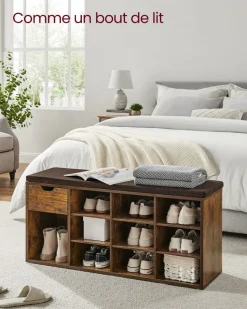 Clearance SONGMICS Étagère à chaussures à 3 niveaux noir d'encre