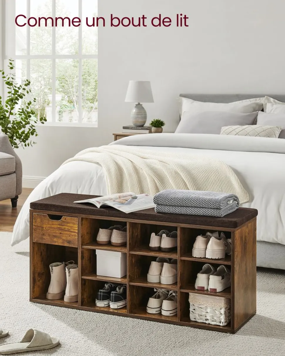 Clearance SONGMICS Étagère à chaussures à 3 niveaux noir d'encre