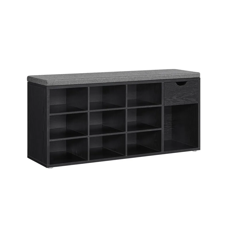 Clearance SONGMICS Étagère à chaussures à 3 niveaux noir d'encre