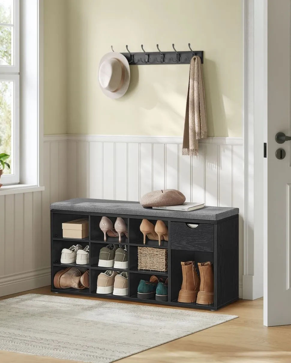 Clearance SONGMICS Étagère à chaussures à 3 niveaux noir d'encre