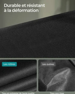 Store SONGMICS Étagère à chaussures à 2 niveaux avec 4 crochets noir d'encre