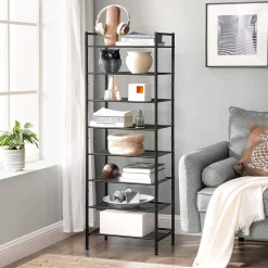 Clearance SONGMICS Étagère à chaussures 8 niveaux Noir