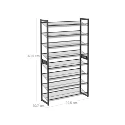 Store SONGMICS Étagère à chaussures 8 niveaux