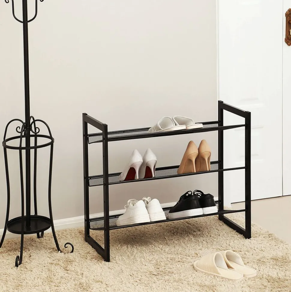 Hot SONGMICS Étagère à chaussures 3 niveaux