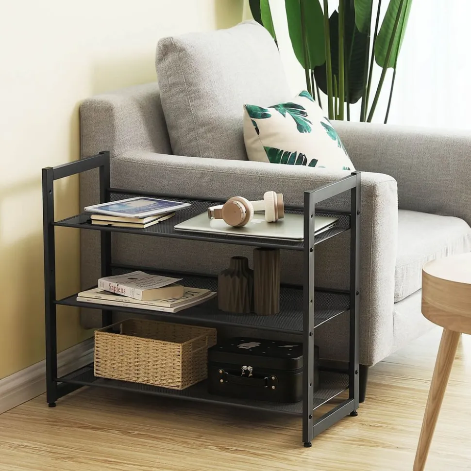 Hot SONGMICS Étagère à chaussures 3 niveaux