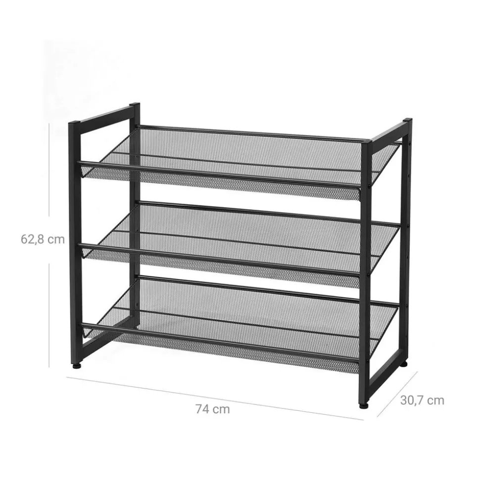 Hot SONGMICS Étagère à chaussures 3 niveaux