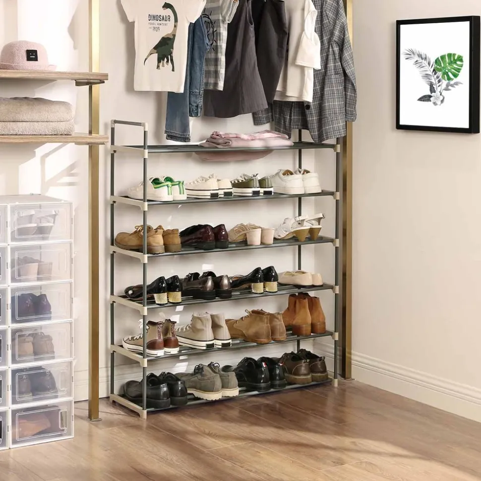 Shop SONGMICS Étagère à chaussures 6 niveaux