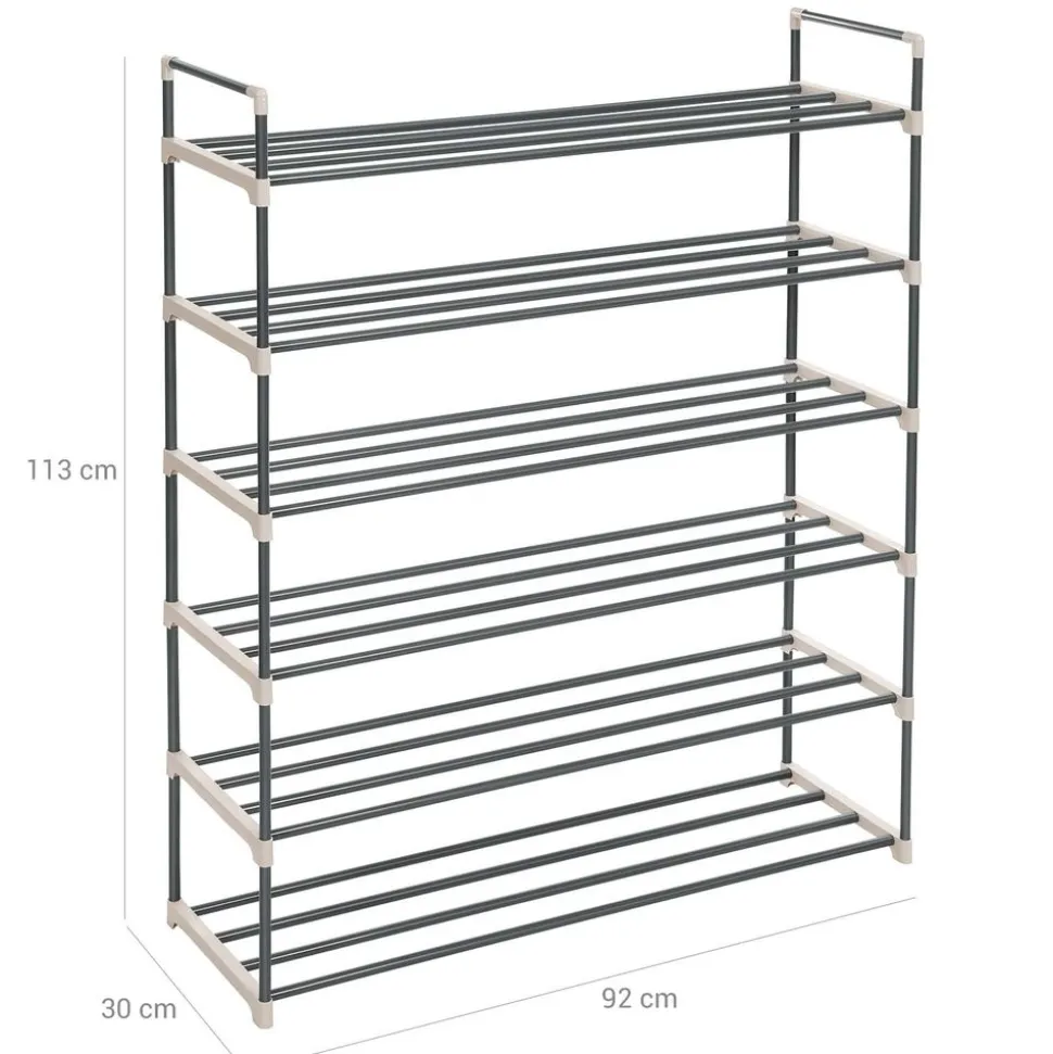 Shop SONGMICS Étagère à chaussures 6 niveaux