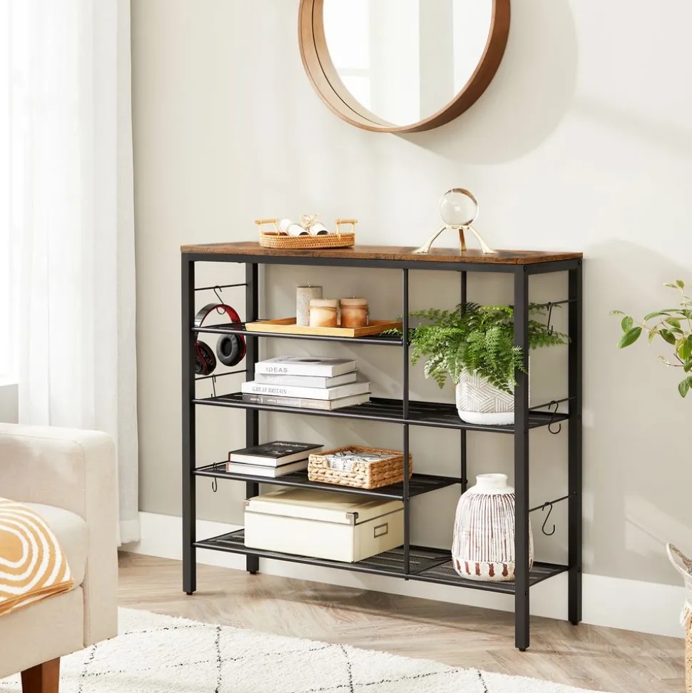 Best SONGMICS Étagère à chaussures crochets Noir