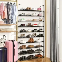 Discount SONGMICS Étagère à chaussures de 10 niveaux gris