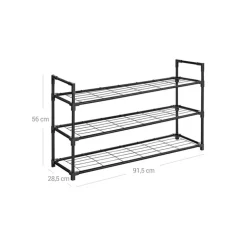 Discount SONGMICS Étagère à chaussures grille 3 niveaux