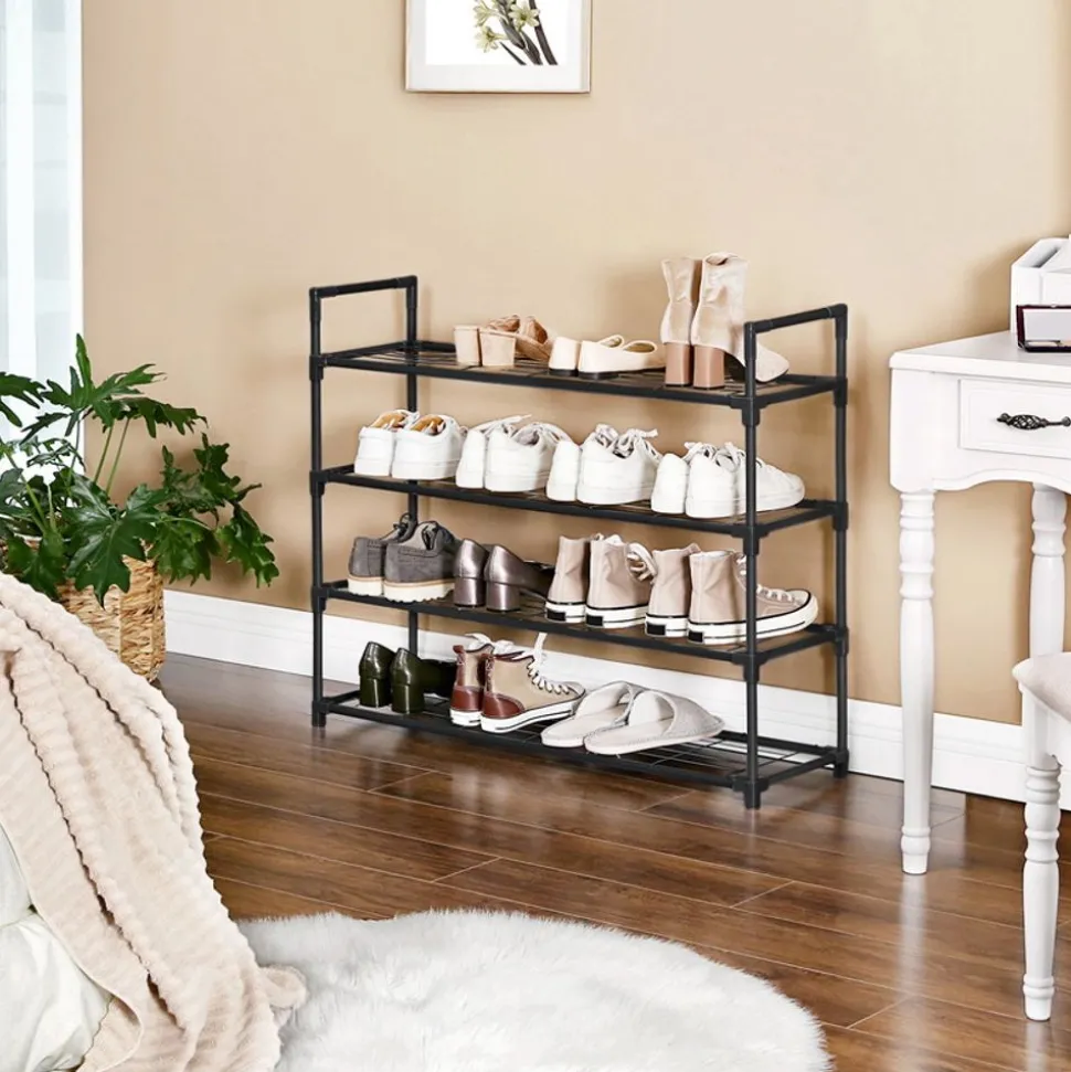 Discount SONGMICS Étagère à chaussures grille 4 niveaux