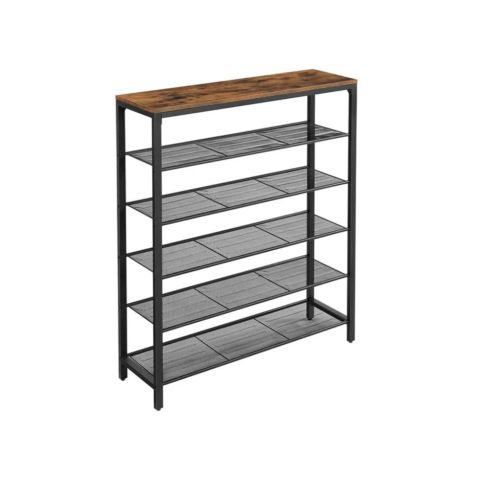 Clearance SONGMICS Étagère à chaussures industriel Noir