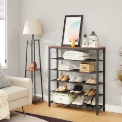 Clearance SONGMICS Étagère à chaussures industriel Noir