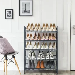 Store SONGMICS Étagère à chaussures maille gris foncé