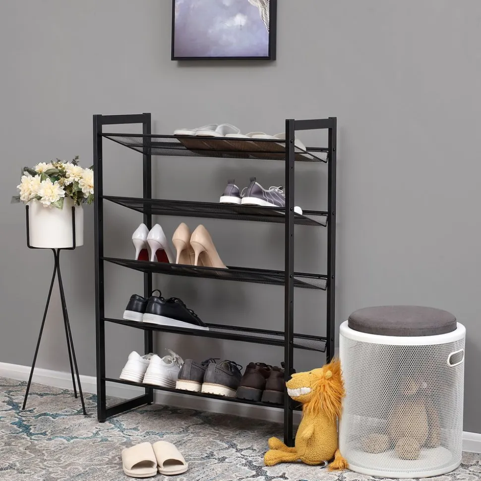 Store SONGMICS Étagère à chaussures maille gris foncé