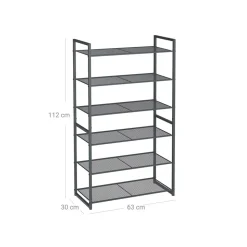 Clearance SONGMICS Étagère à chaussures maille gris