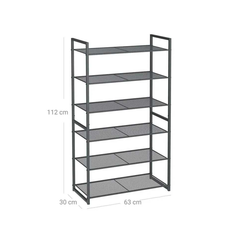 Clearance SONGMICS Étagère à chaussures maille gris