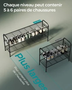 New SONGMICS Étagère à Chaussures Modulable Enfants