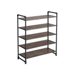 Cheap SONGMICS Étagère à chaussures noir mat Marron Rustique