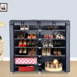 Best Sale SONGMICS Étagère à chaussures tissu noir