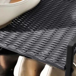 Store SONGMICS Étagère à chaussures tressée Gris
