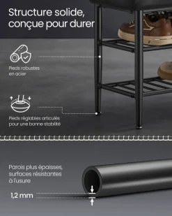 Flash Sale SONGMICS Étagère à chaussures XXL Noir