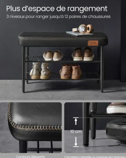 Flash Sale SONGMICS Étagère à chaussures XXL Noir