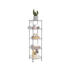 Cheap SONGMICS Étagère 5 niveaux argent Argent + Translucide